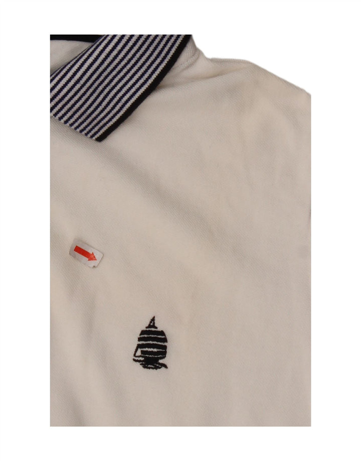 MARINA YACHTING Polo de mujer UK 46 Large Blanco Colorblock Algodón