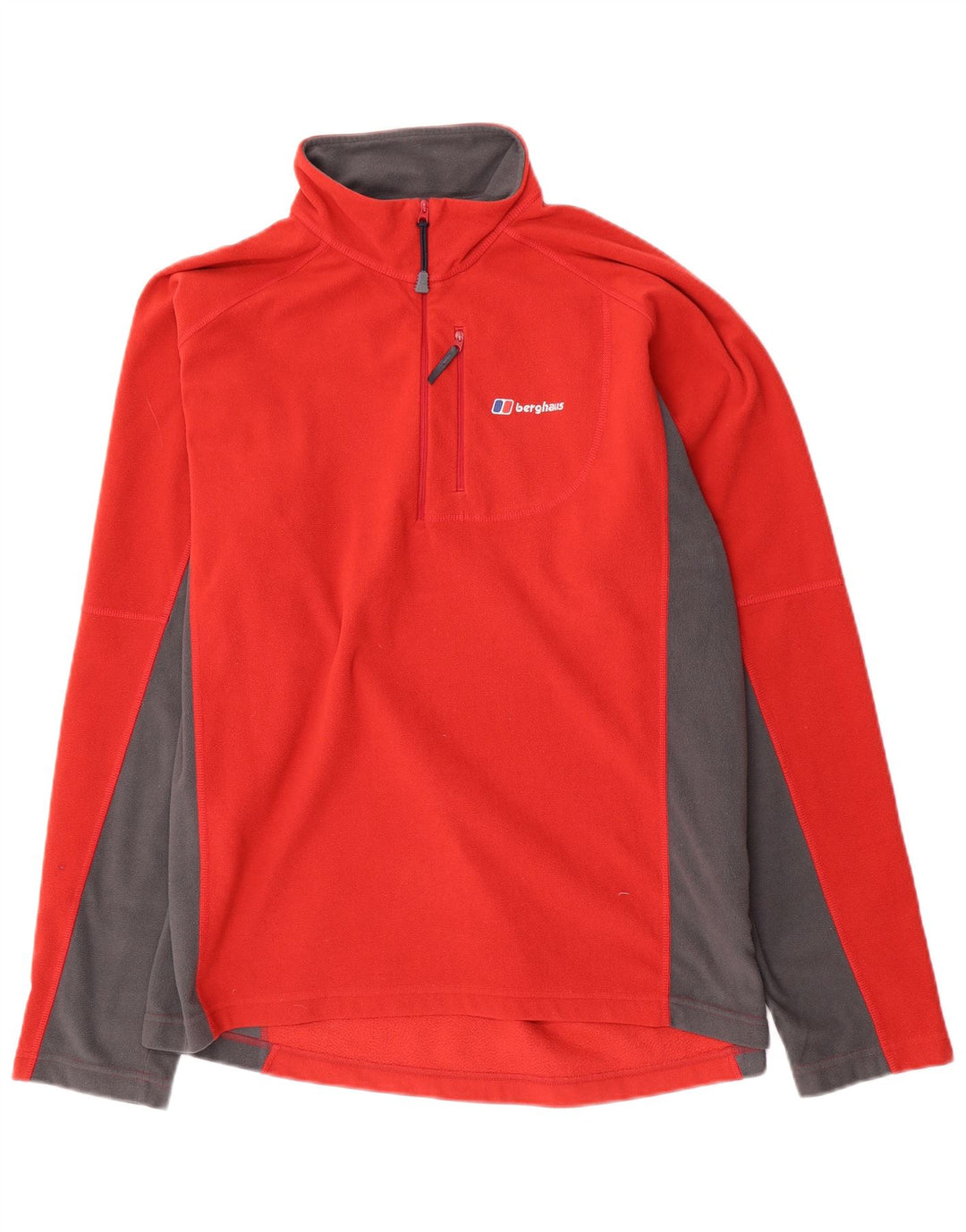 Berghaus Hombre Jersey De Forro Polar Con Cremallera Y Cuello Grande Poliéster Color Block Rojo