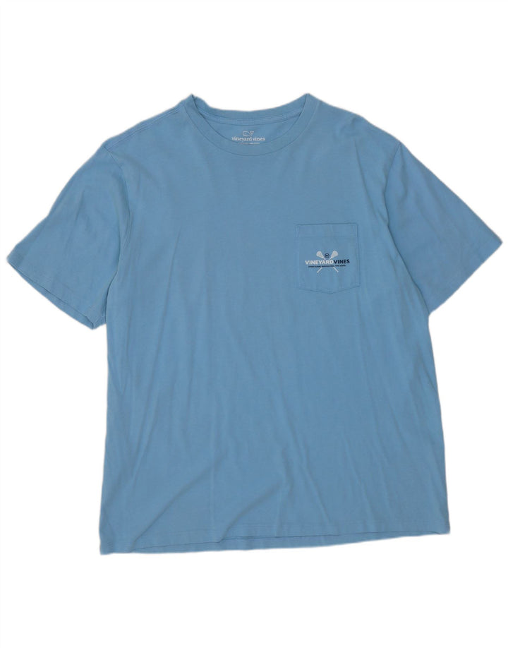 VINEYARD VINES Camiseta gráfica para hombre Top grande de algodón azul