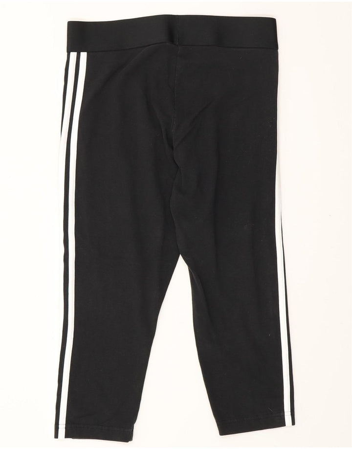 ADIDAS Leggings Capri para Mujer Reino Unido 12/14 Mediano Negro