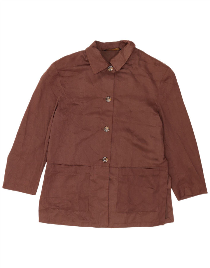 Marks & Spencer Chaqueta tipo blazer de 3 botones para mujer UK 44 Grande Poliéster marrón