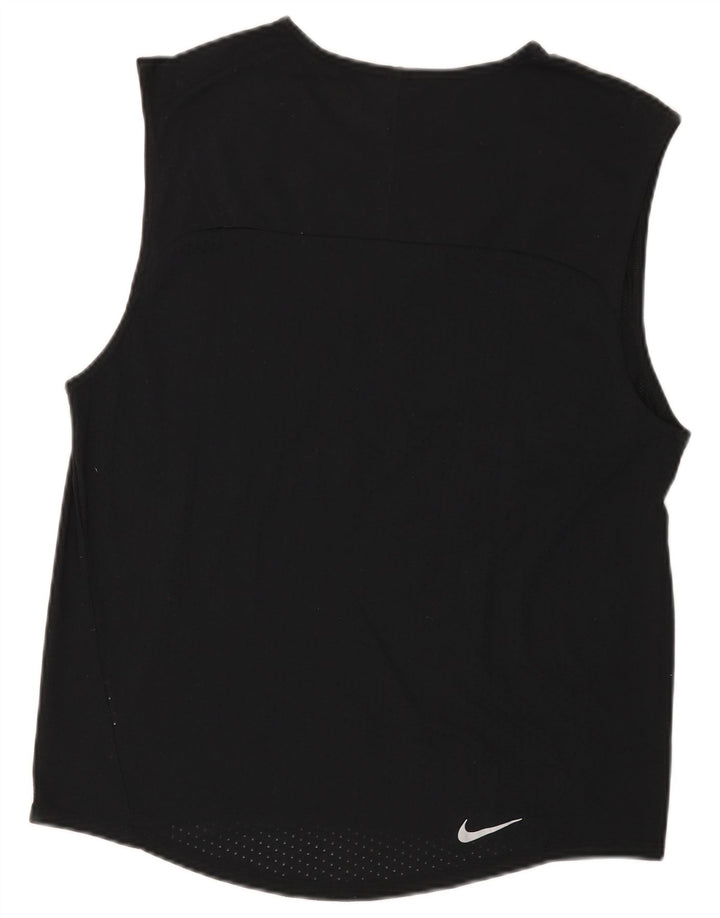 Nike Hombre Dri Fit Chaleco Top Medio Negro Poliéster