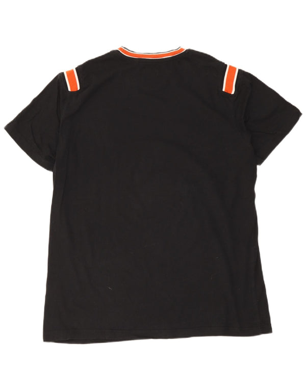 Diesel Hombre Camiseta Top XL Negro Colorblock