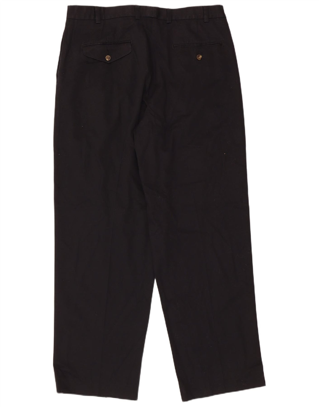 L.L.Bean Pantalones casuales con pinzas para hombre W37 L32 Algodón negro