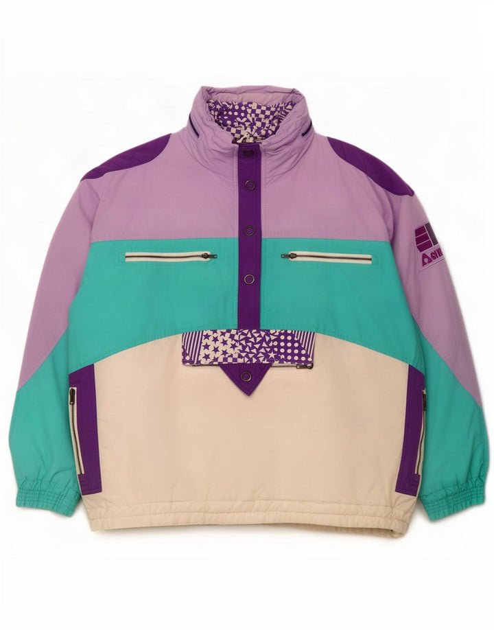 Chaqueta de esquí activa para hombre US 44 2XL Algodón con bloques de color multicolor