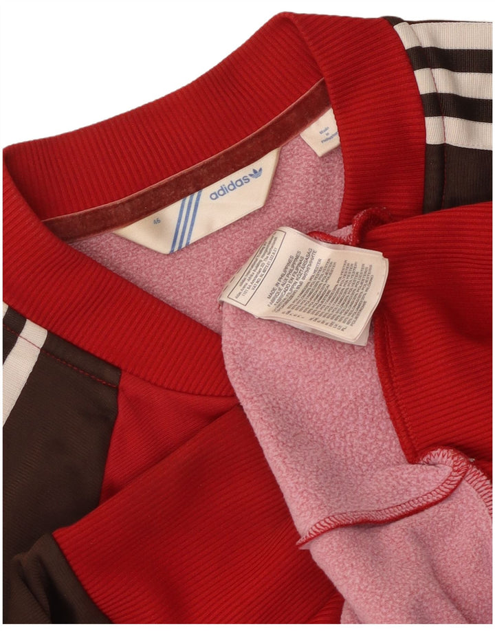 Adidas - Chaqueta de chándal para mujer IT 46 grande, color rojo, poliamida