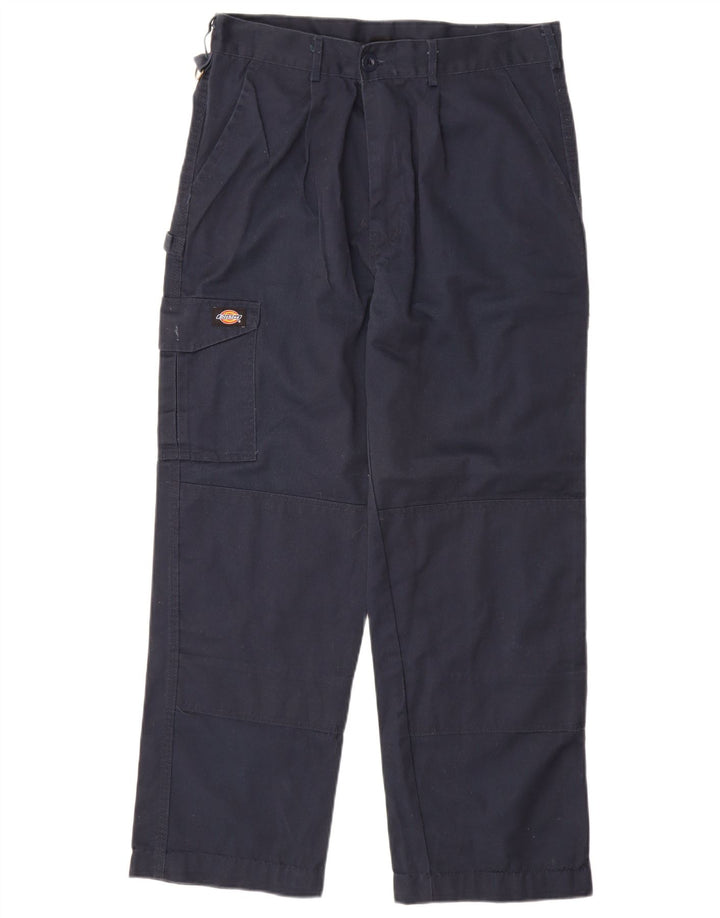 Dickies Pantalones cargo pegados para hombre W34 L30 Poliéster azul marino
