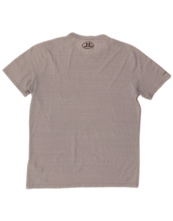 UNDER ARMOUR Camiseta Heat Gear para hombre Top de algodón a rayas gris medio
