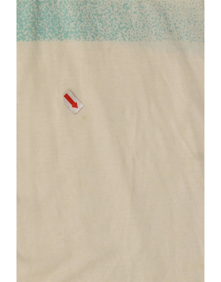 SERGIO TACCHINI Polo de hombre pequeño de algodón a rayas blanco roto