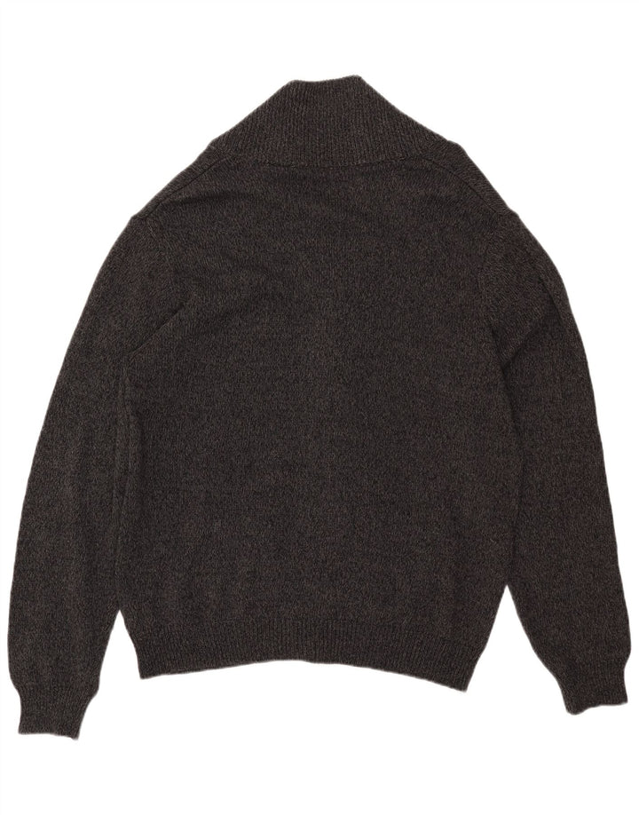 CHAPS Suéter tipo cárdigan para hombre XL Algodón moteado gris