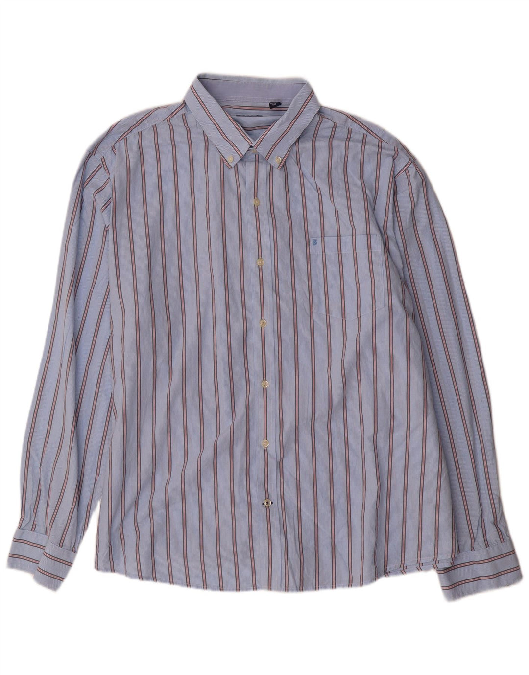 IZOD Camisa para hombre 2XL Algodón a rayas azules