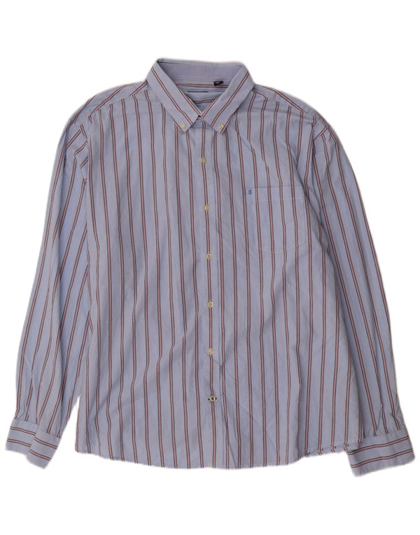 IZOD Camisa para hombre 2XL Algodón a rayas azules