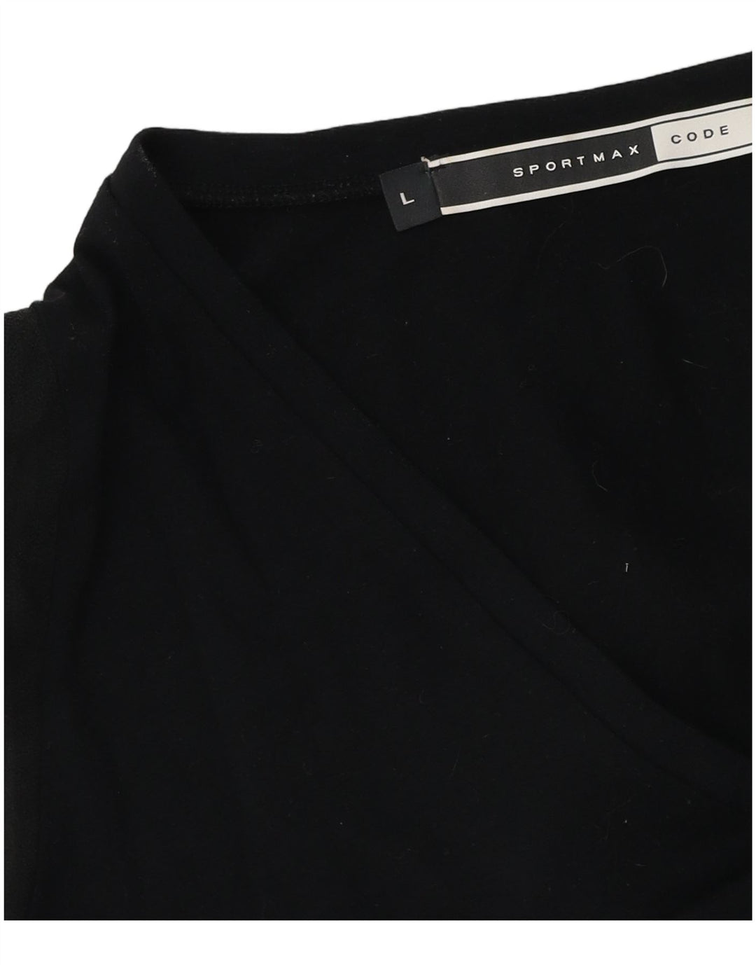 Sportmax Blusa de manga larga para mujer UK 44 Grande Negro