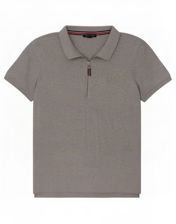 Tommy Hilfiger Polo para mujer UK 44 Algodón moteado gris medio