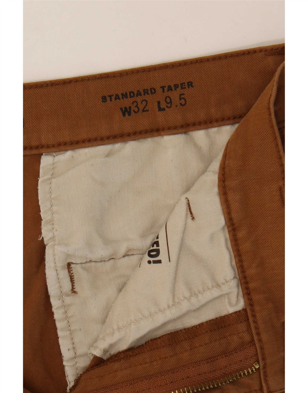 Levi's Pantalones cortos chinos cónicos estándar para hombre W32 Algodón marrón medio