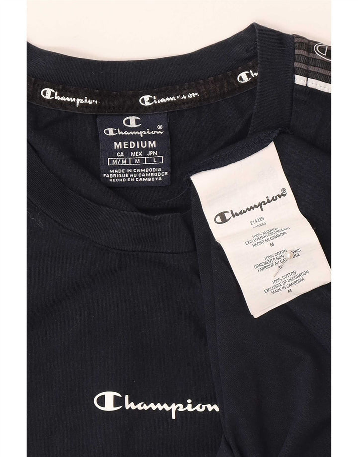Champion Camiseta Gráfica Para Hombre Top Medium Azul Marino Algodón