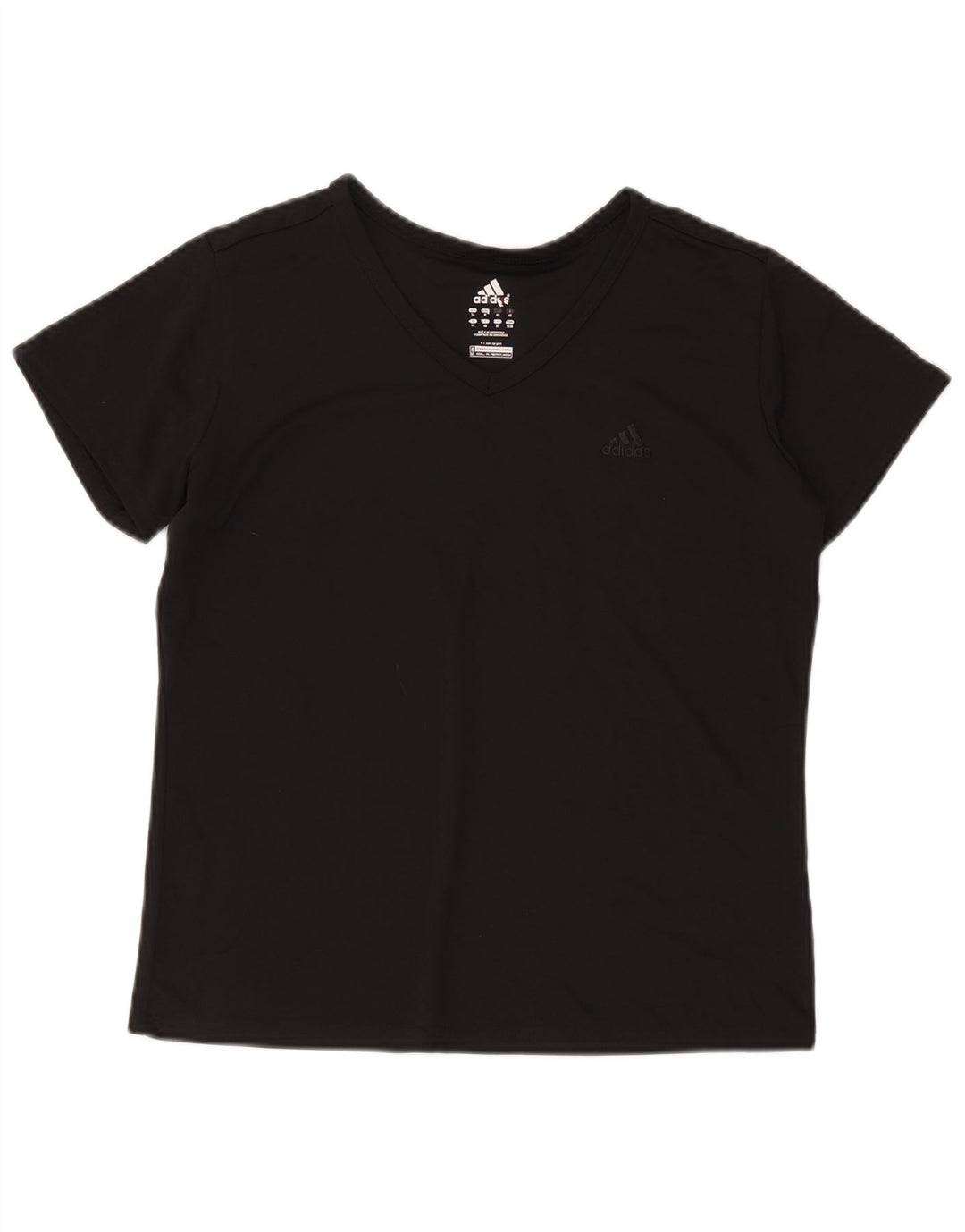 Adidas Camiseta para mujer Top UK 44 Mediano Negro Poliéster
