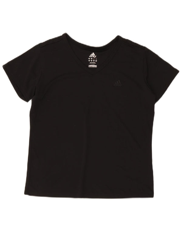 Adidas Camiseta para mujer Top UK 44 Mediano Negro Poliéster