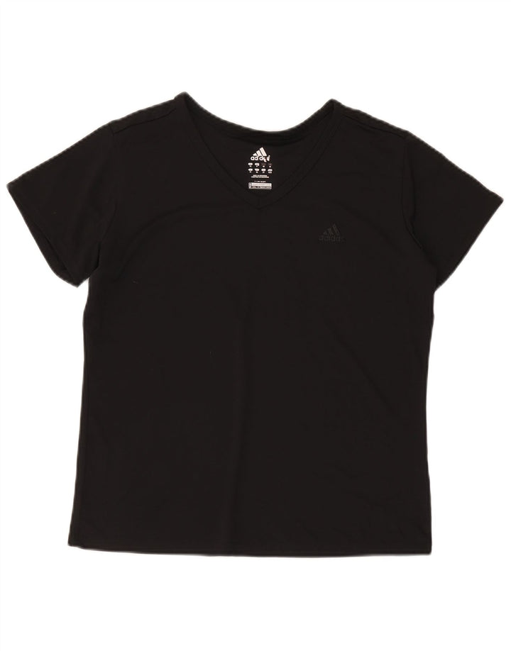 Adidas Camiseta para mujer Top UK 44 Mediano Negro Poliéster