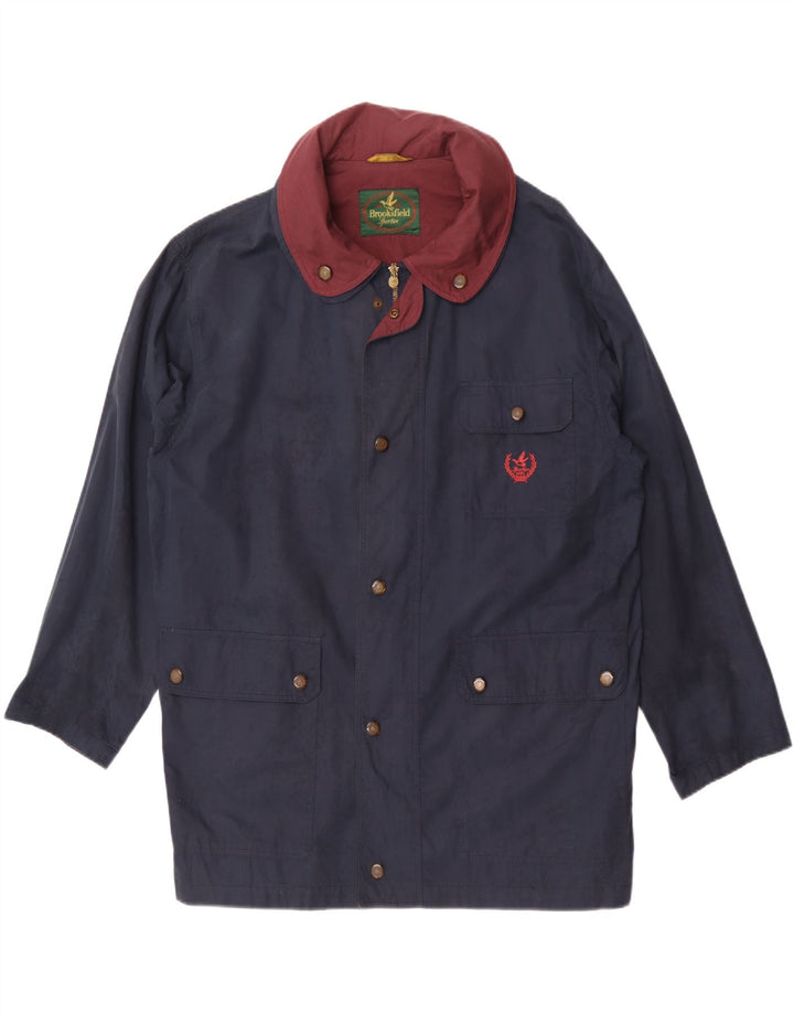Brooksfield Chaqueta utilitaria con capucha para hombre IT 50 Grande Algodón azul marino