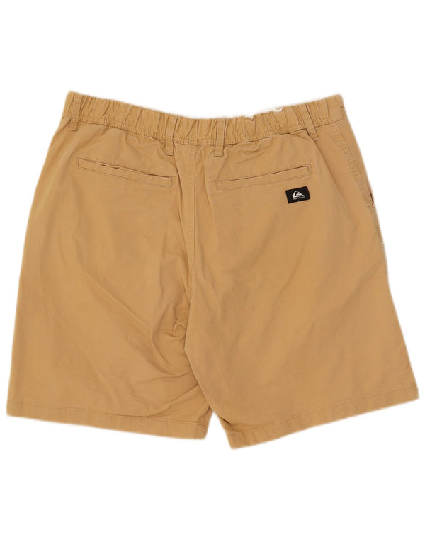Quiksilver Pantalones cortos chinos de ajuste relajado para hombre pequeño W30 algodón beige