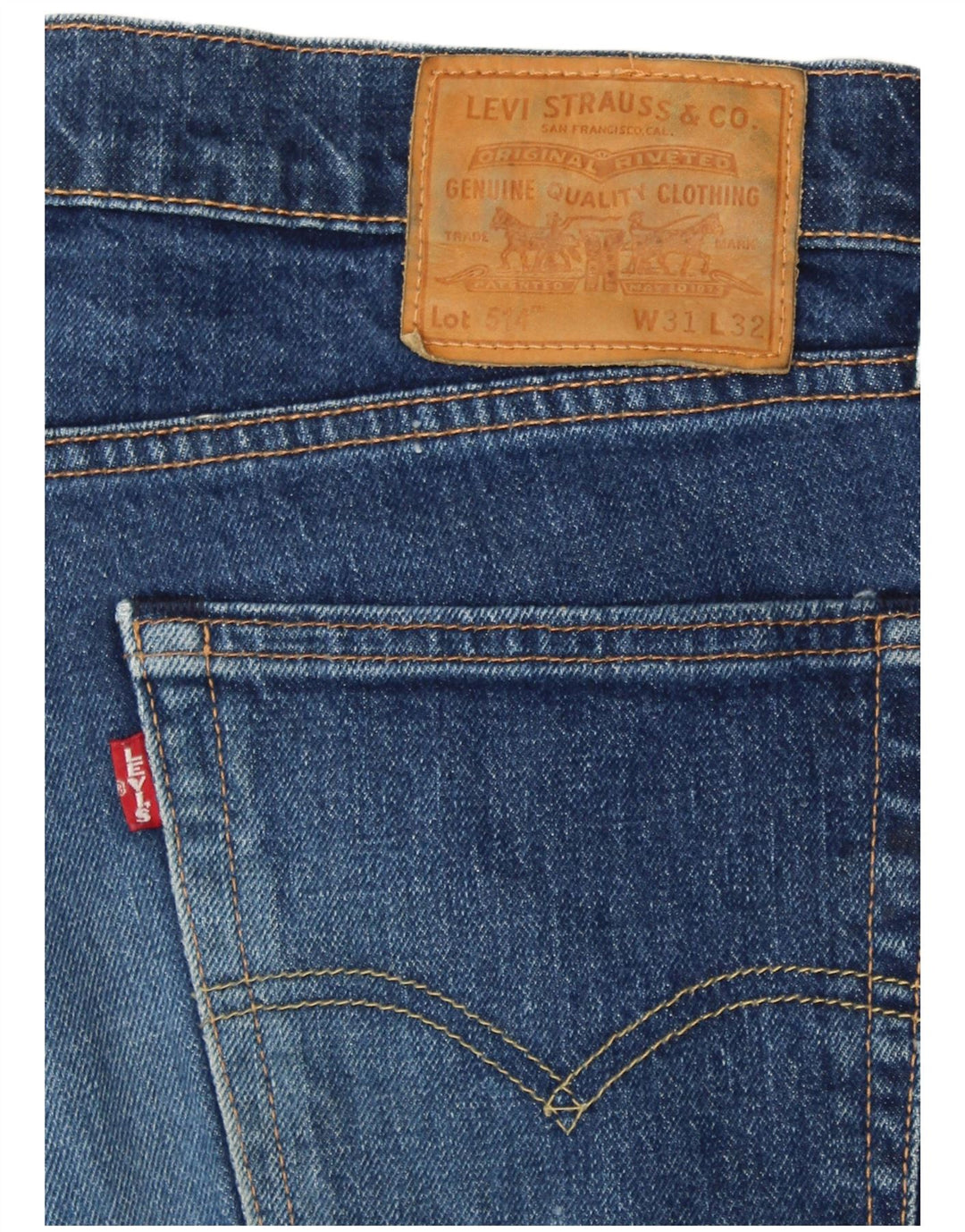 LEVI'S Jeans rectos 514 para hombre W31 L32 Algodón azul
