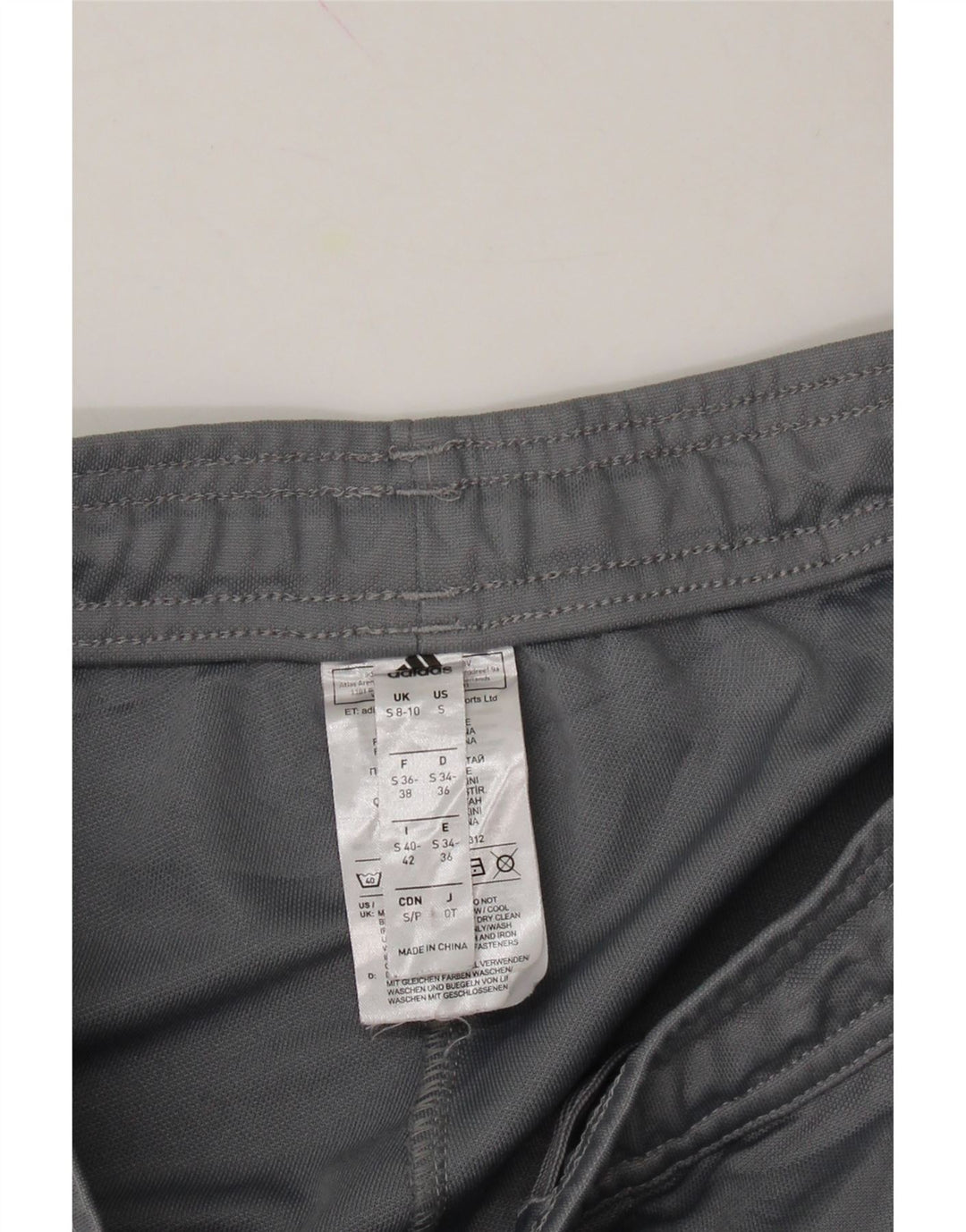 ADIDAS Womens Tracksuit Trousers UK 8/10 Small Grey Polyester Vintage Adidas and Second-Hand Adidas from Messina Hembry 