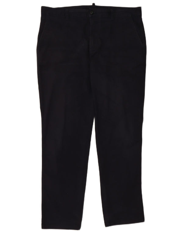 Zara Mens Slim Chino Pantalones EU 44 Large W34 L30 Azul Marino