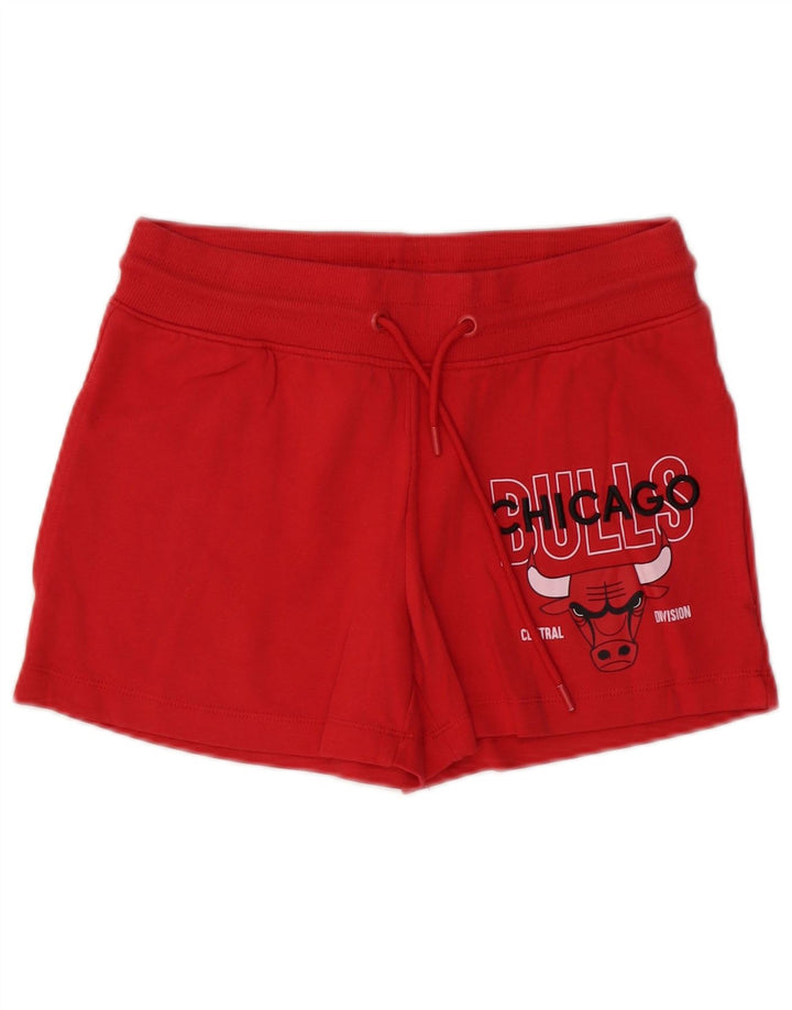 NBA Chicago Bulls Graphic Sport Shorts UK 10 Pequeño Algodón Rojo