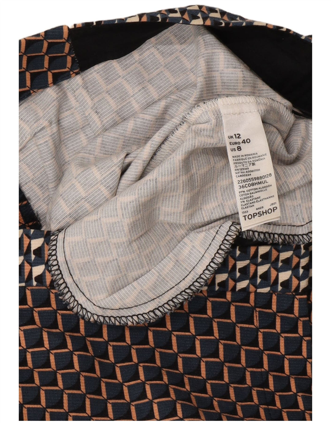Topshop Pantalones cortos para mujer UK 12 Medium W32 L25 Multicolor