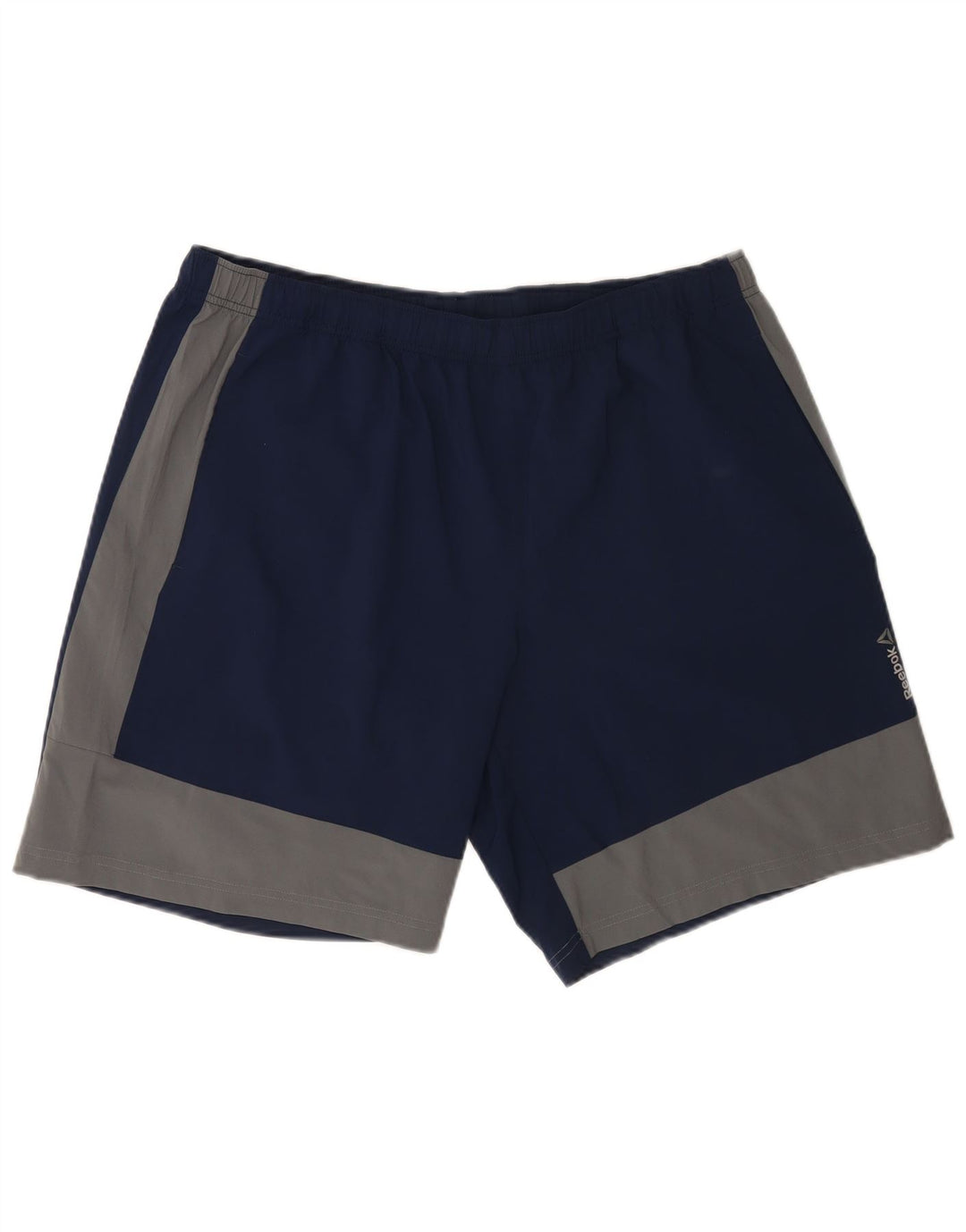 Reebok Pantalones cortos deportivos para hombre XL Azul marino Colorblock Poliéster