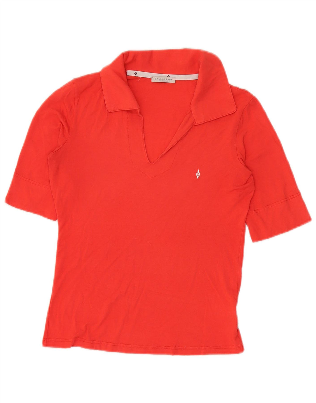 Ballantyne Polo para mujer UK 12 Viscosa roja mediana