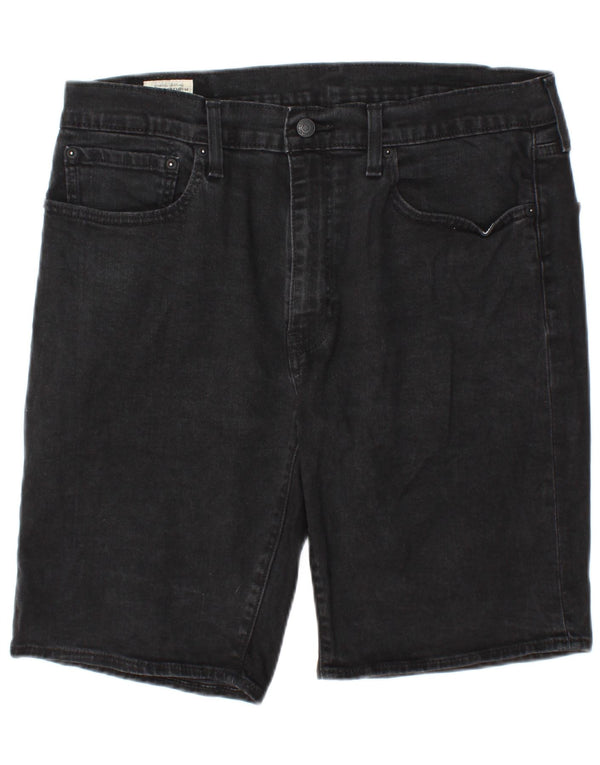 Levi's Mens 502 Denim Shorts W36 Grande Algodón Negro