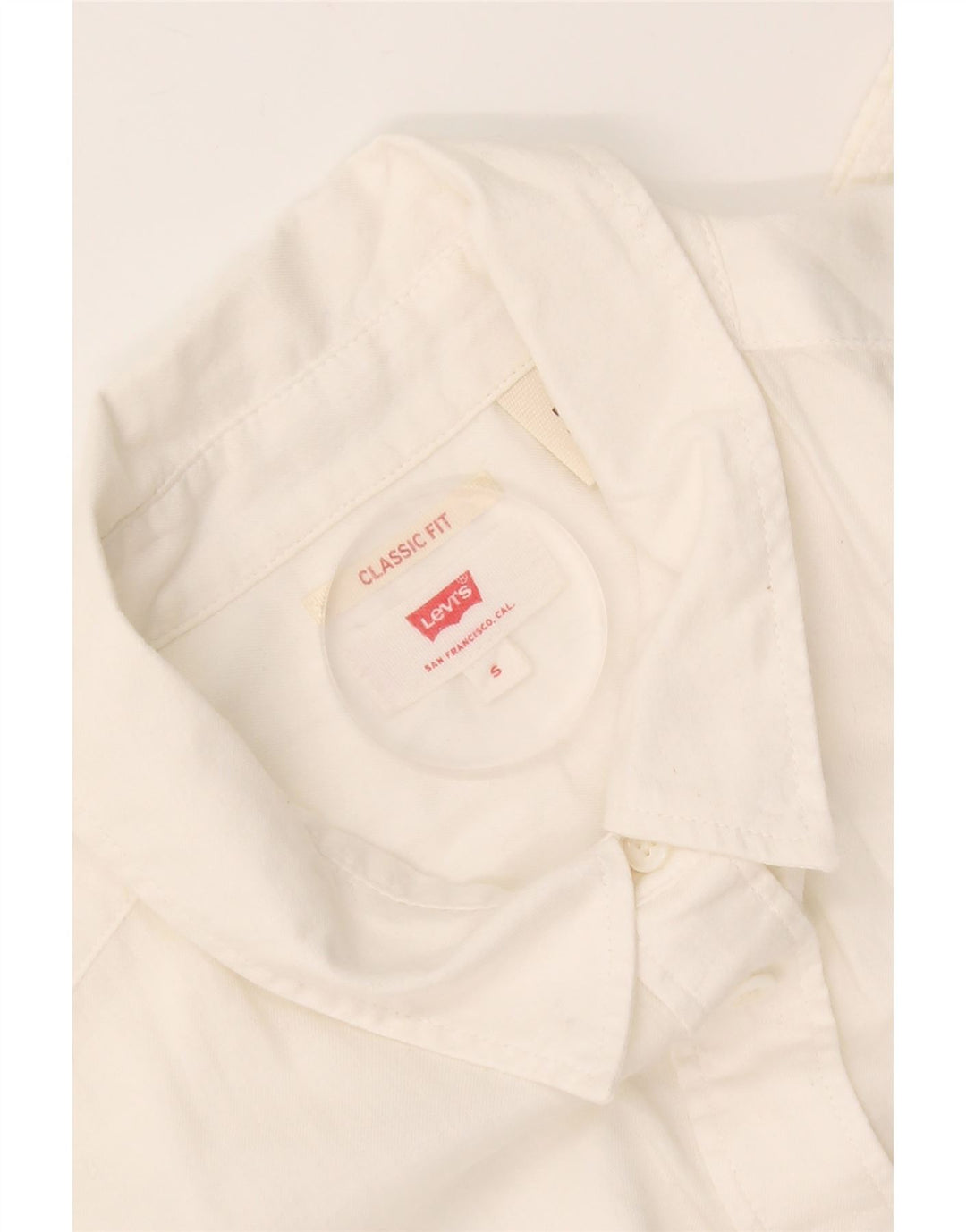Levi's Camisa de ajuste clásico para mujer UK 10 Small White