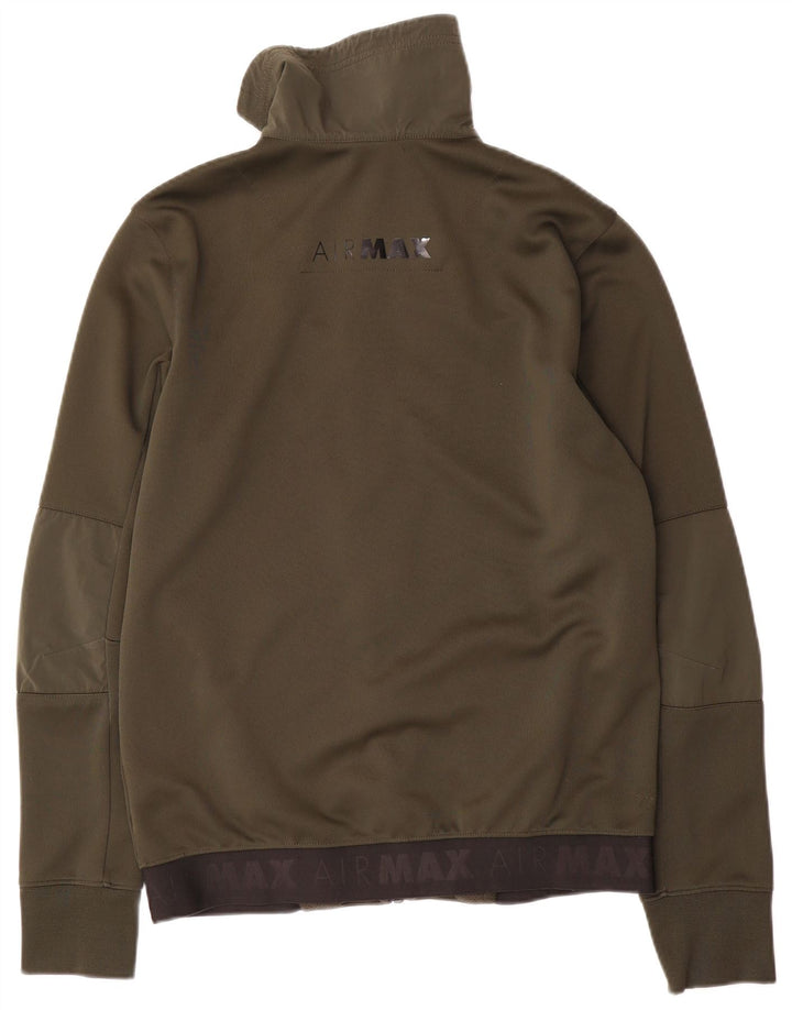 Nike - Chaqueta de chándal gráfica para hombre, poliéster caqui medio