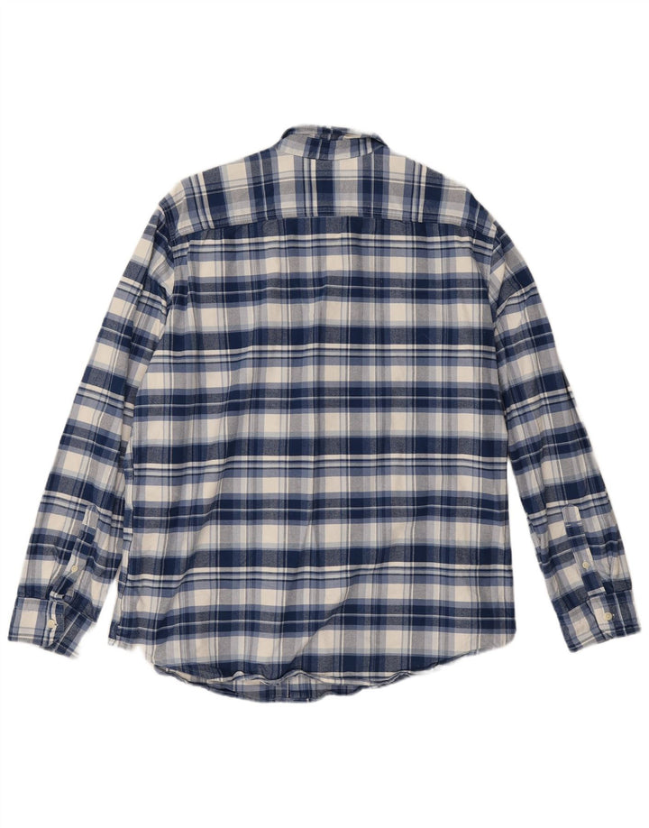 Levi's Camisa de franela estándar para hombre XL Algodón a cuadros azules