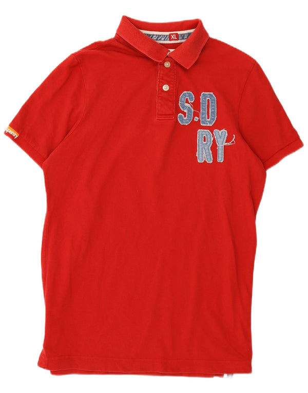 Superdry Polo Gráfico XL De Algodón Rojo Para Hombre