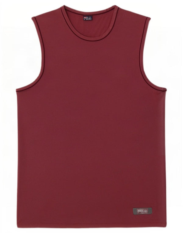 Fila Mujer Chaleco Top UK 8 Small Borgoña