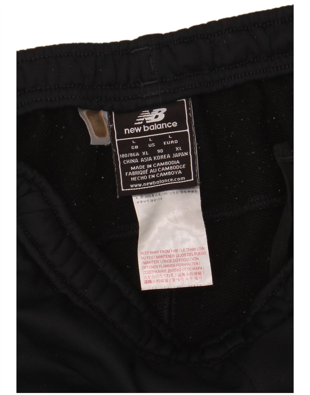 New Balance Pantalón Chándal Hombre Grande Poliéster Negro