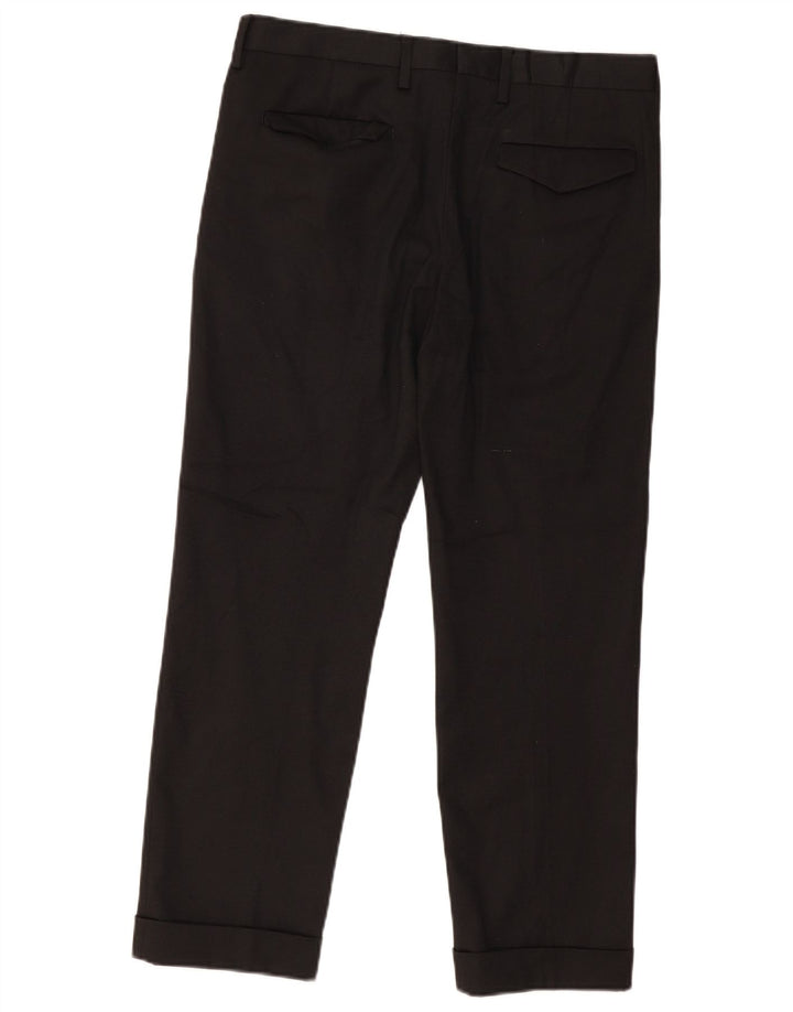 ZARA Pantalón chino recto para hombre EU 40 Medium W31 L28 Poliéster negro