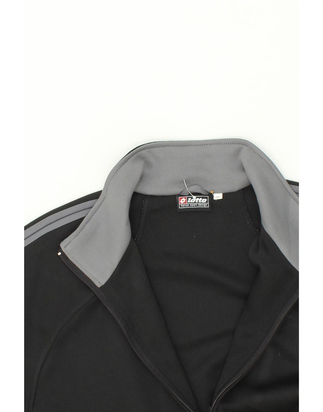 LOTTO Mens Tracksuit Top Jacket Medium Black Polyester Vintage Lotto and Second-Hand Lotto from Messina Hembry 