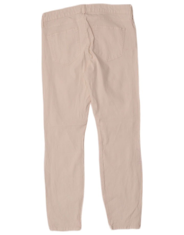 Zara Mujer Pantalones Casuales Slim EU 40 Medium W30 L27 Blanco