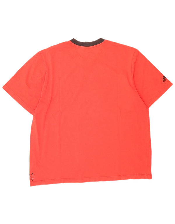 Adidas Camiseta gráfica para hombre Top 2XL Algodón rojo