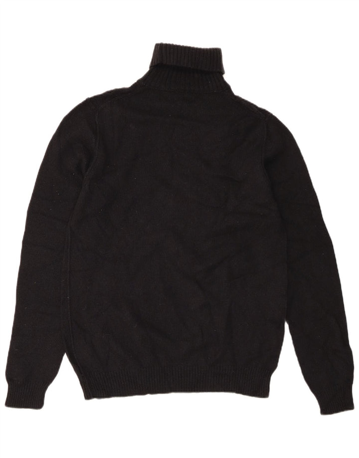 Sun68 - Jersey con cuello vuelto para hombre, de lana negra mediana