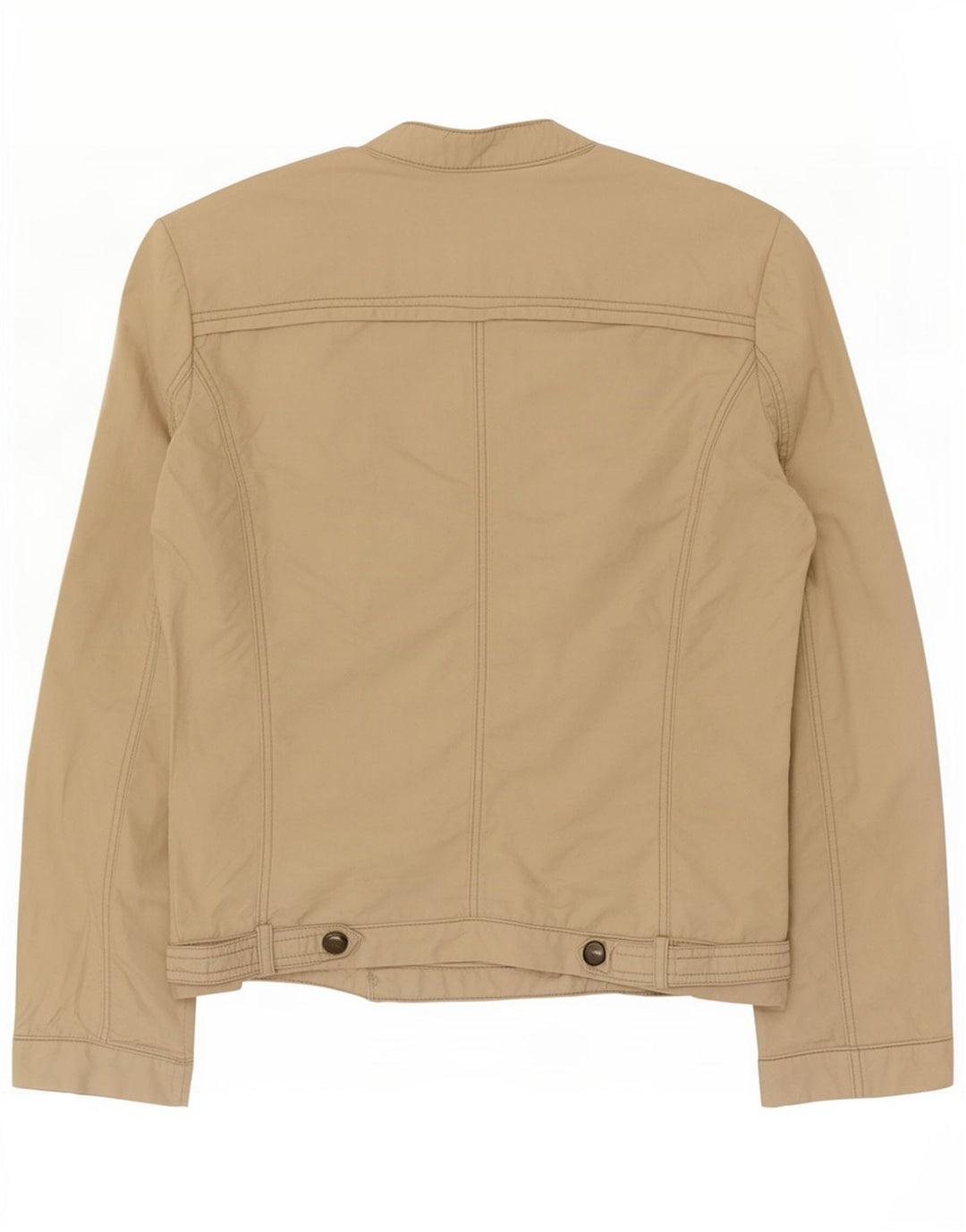 Zara Mujer Chaqueta Bomber UK 12 Algodón Beige Medio