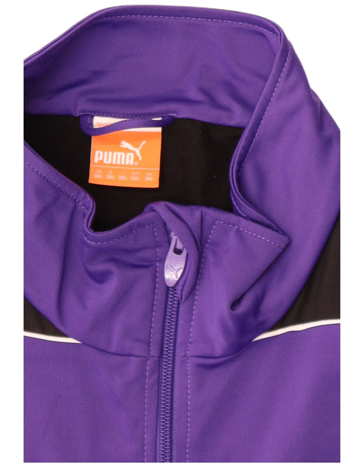PUMA Chaqueta superior de chándal con gráfico para hombre 3XL Poliéster con bloques de color morado