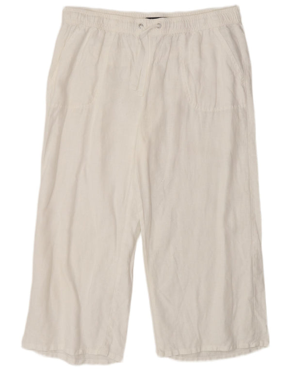 Marks & Spencer Pantalones Cortos para Mujer UK 40 Large W30 L28 Blanco