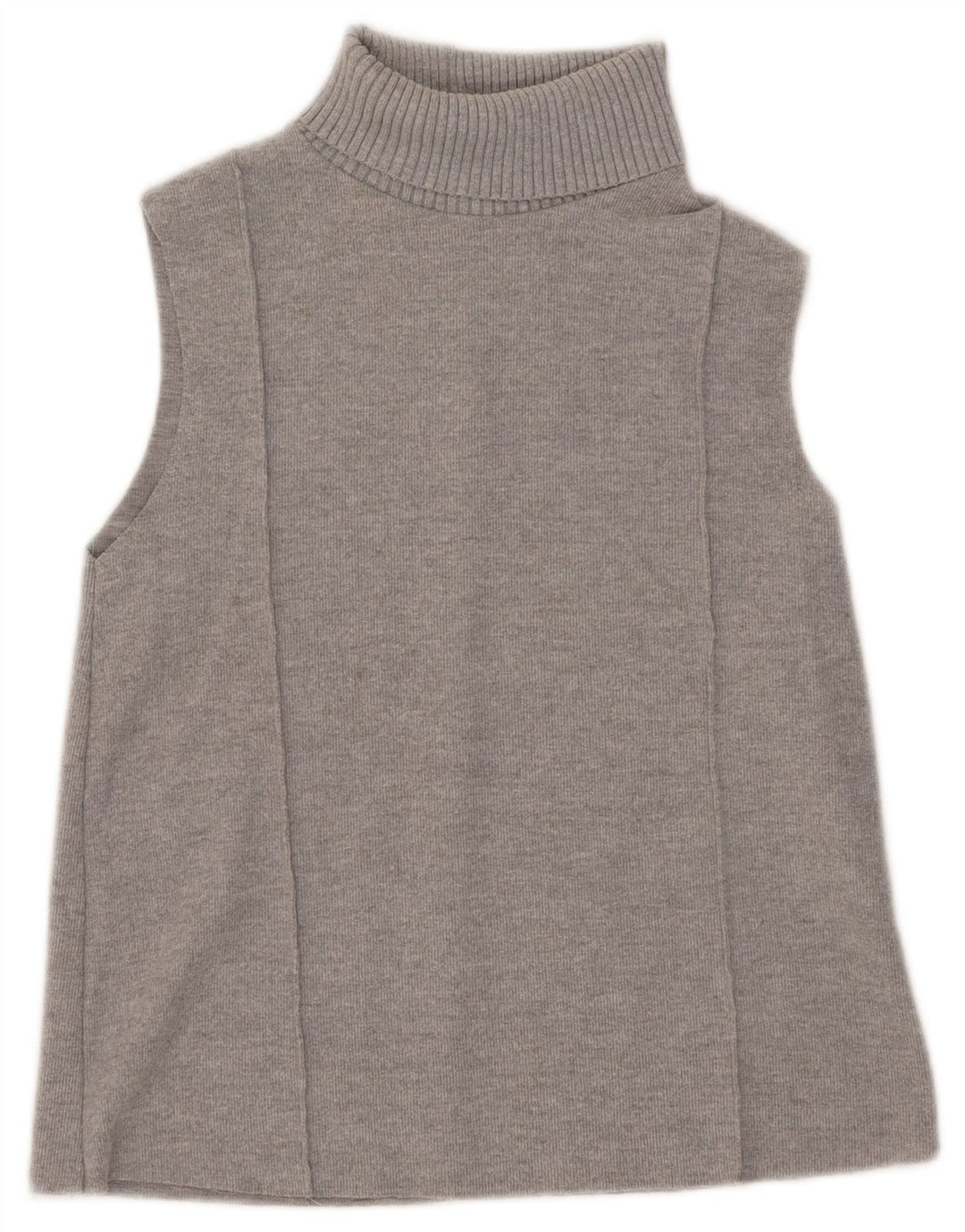 Zara Mujer Chaleco Tank Top UK 10 Small Gris Poliéster