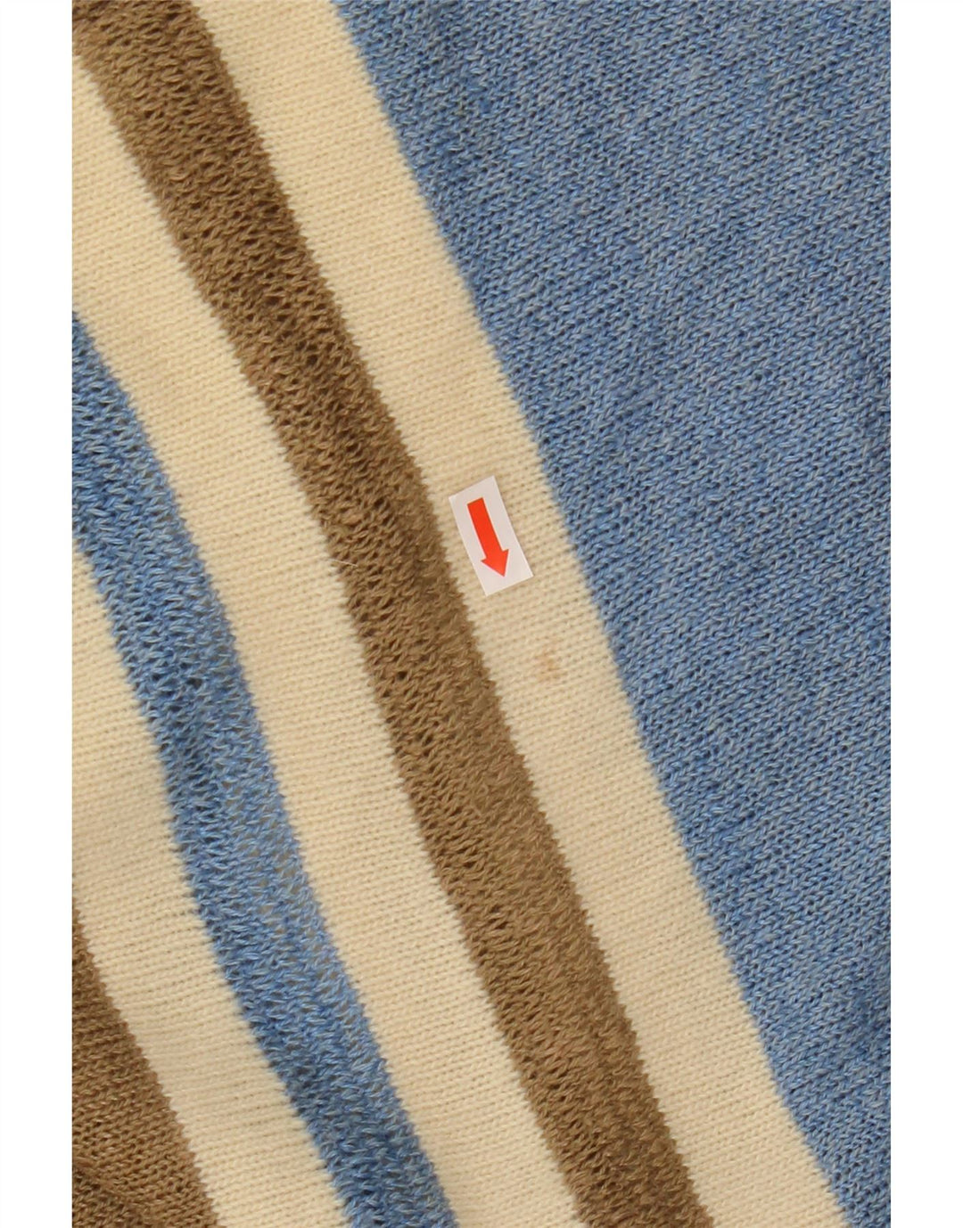 VINTAGE Mujer Barco Cuello Jersey Suéter Reino Unido 12 Mediano Rayas Multicolores