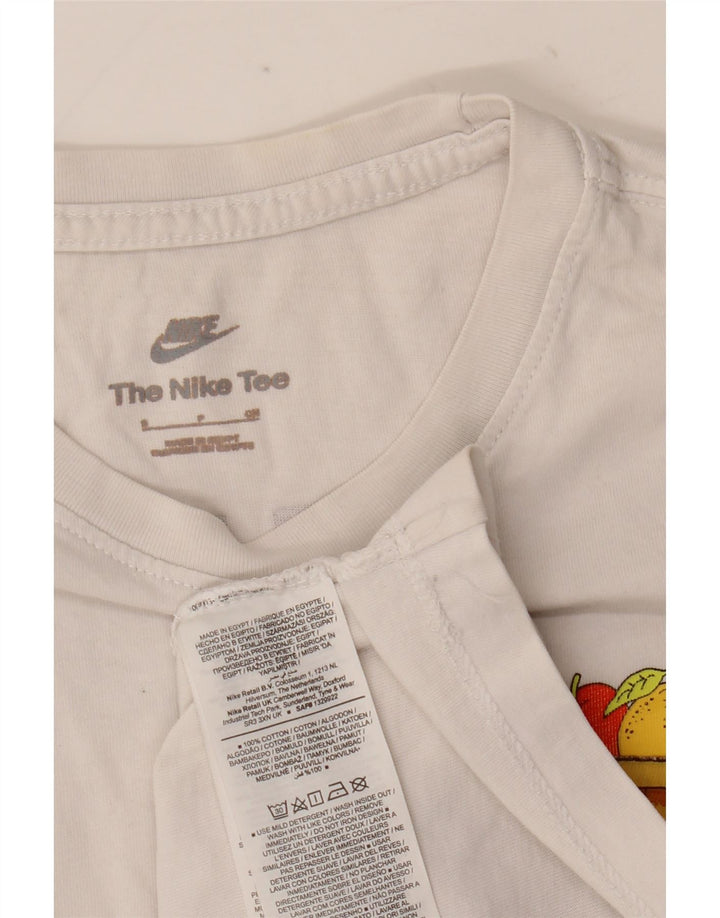 Nike - Camiseta gráfica para hombre, talla pequeña, algodón blanco